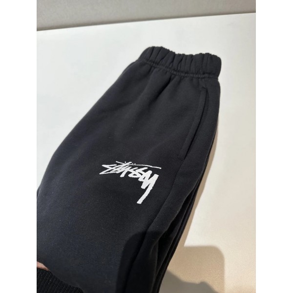ブランド STUSSY キッズ 裏起毛 ズボン ステューシー子供スウェットパンツ 秋冬 厚手 防寒 長ズボン 通学 通園 部屋着 ルームウェア アウトドア 110-170cm 男の子 女の子 ブラック グレー スウィートボーイ