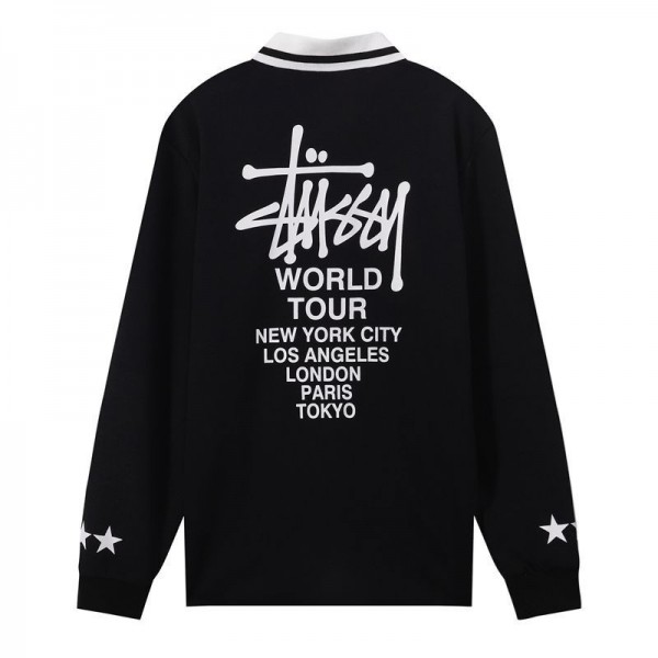 Stussy ステューシーブランドメンズ 長袖Ｔシャツ S-XL カットソー ティーシャツ ハイネック トップス 丸首 長袖 厚手 ゆったり 上着 シンプル 春服 秋服 大きい サイズ