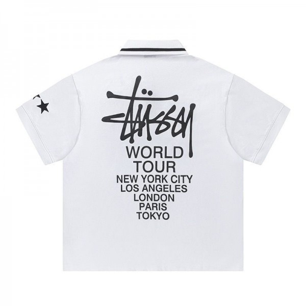 Stussy ステューシーハイブランドtシャツ偽物レディースメンズブランドポロシャツ上着カジュアルブランド半袖tシャツ高品質韓国 パチモン tシャツS-XL
