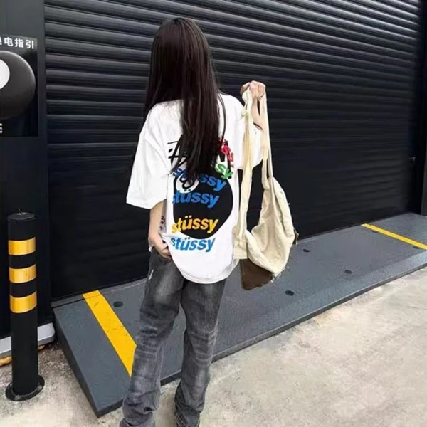 Stussy ステューシーハイブランドキッズ 半袖tシャツ 男の子 女の子 120-170cm 夏服 子供服 トップス 上着 ジュニア カットソー カジュアル ジャージ 吸水速乾 通気 柔軟 ナイロンtシャツ スポーツウェア 