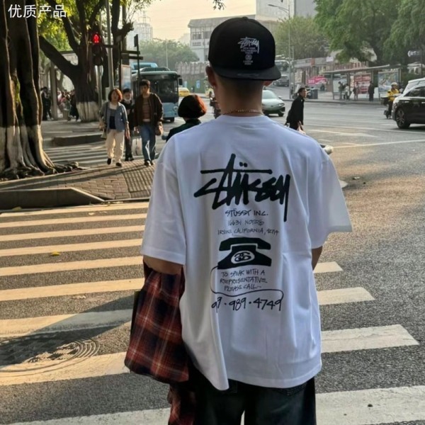 Stussy ステューシーブランドジュニアtシャツトップス 夏tシャツブランド かわいい ハイブランド半袖tシャツ 男女兼用ブランド子供tシャツ 高品質110-170cm