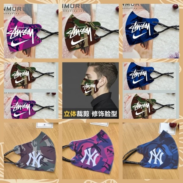 Stussy ステューシーブランド立体マスク高品質大人 おしゃれマスク ブランド小顔に見えるマスクマスク韓国ファッション