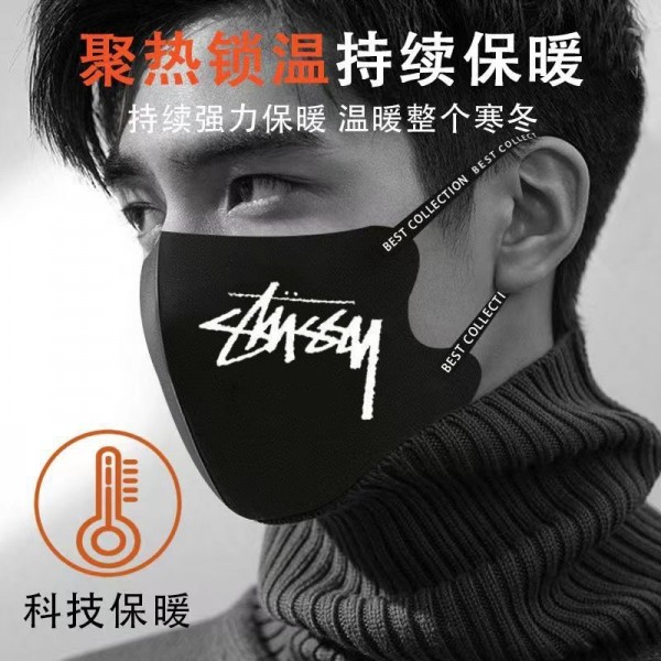 Stussy ステューシーブランド洗えるマスクメンズ大人 おしゃれ繰り返すマスク ブランド3D立体マスク 大人小顔に見えるマスク