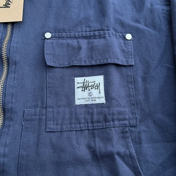 Stussy ステューシーハイブランドミシガンジャケット 20世紀 アメカジワークウェア メンズ アメカジ ジャケット コーデュロイ襟 コットンキャンバス ヴィンテージ S-2XL バイク キャンパス ビジネス ソーシャル