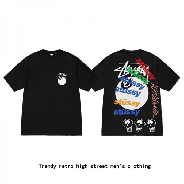 Stussy ステューシーハイブランドtシャツ偽物レディースメンズブランドtシャツオーバーサイズハイブランド半袖tシャツ男女兼用Tシャツカットソー S-3XL ペアカップル