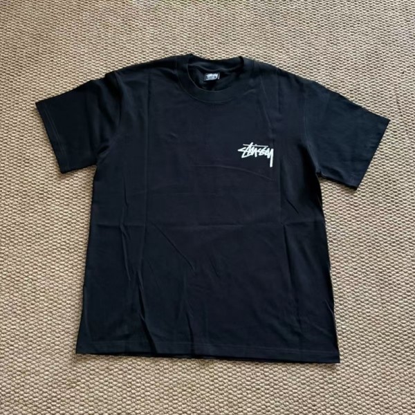 Stussy ステューシーブランド子供tシャツオーバーサイズ夏tシャツブランドボーイズ 流行りtシャツ 上着 カジュアル キッズTシャツ 黒白 ペアカップル110-170cm