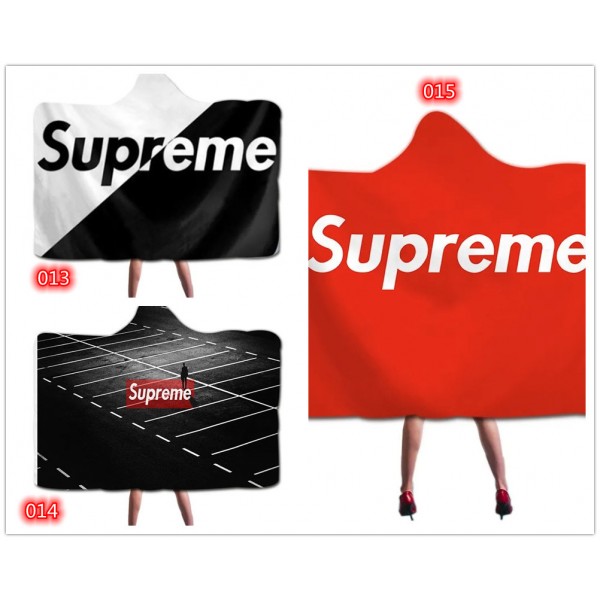 シュプリームブランドブランケット 秋冬 厚手 暖かい 毛布 supreme フード付き 肌触りがよい 保温 防寒 ブランケット ソファー ベッド用