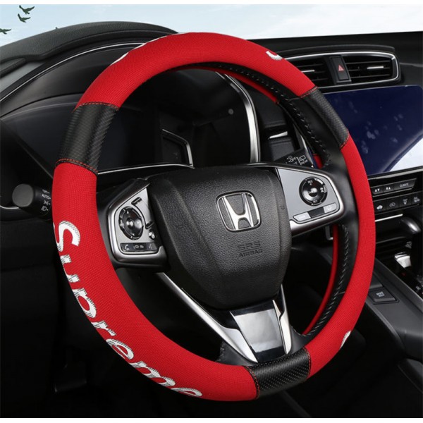 シュプリームブランドハンドルカバー 軽自動車 普通車 ステアイングカバー D型 丸型 滑り止め 手触りがよい アクセサリー 無臭 人気