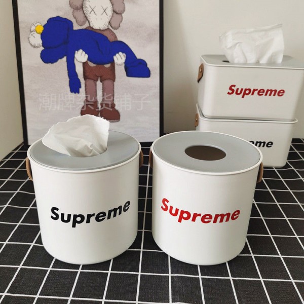 Supreme シュプリーム ブランドティッシュボックス 高級感 ティッシュケース 車用 家庭用ティッシュ収納 軽奢 高品質 ティッシュケース オフィス用