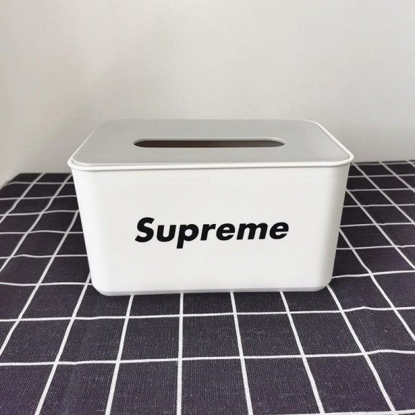 Supreme シュプリーム ブランドティッシュボックス 高級感 ティッシュケース 車用 家庭用ティッシュ収納 軽奢 高品質 ティッシュケース オフィス用