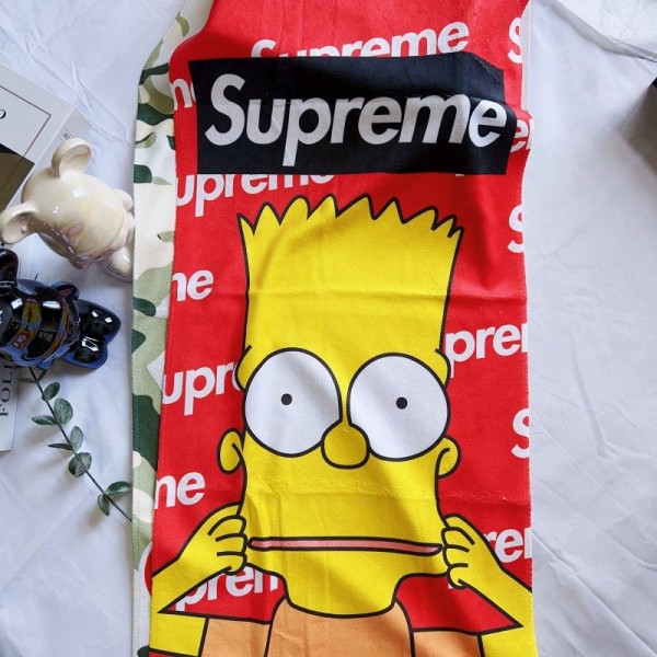 Supreme シュプリーム人気 ビーチタオル軽量ブランド速乾タオル男女兼用メンズフェイスタオル 運動タオルハイブランドシャワータオル 大幅 2色 吸水タオル 35 *75cm+70*140cm