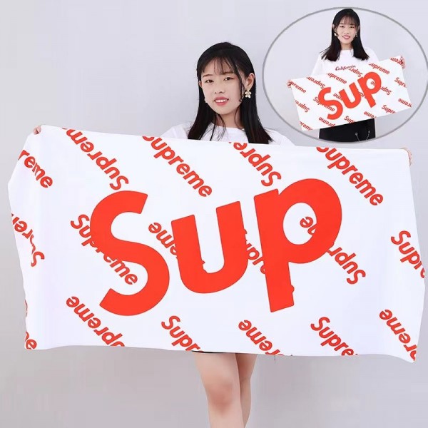 Supreme シュプリームビーチバスタオル 激安 ハイブランド多用途タオルハイブランドシャワータオル 大幅 吸水タオルタオルブランド 人気 女性