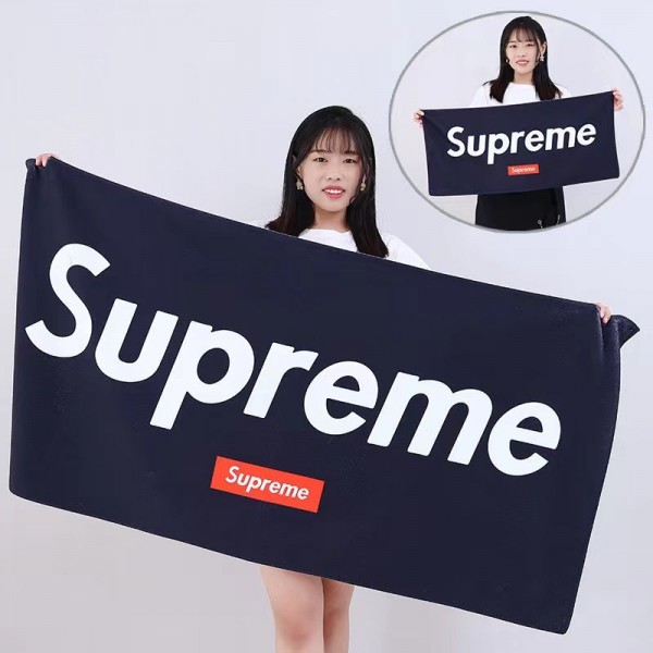 Supreme シュプリームビーチバスタオル 激安 ハイブランド多用途タオルハイブランドシャワータオル 大幅 吸水タオルタオルブランド 人気 女性