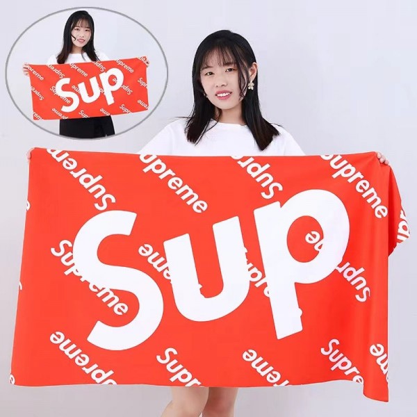 Supreme シュプリームビーチバスタオル 激安 ハイブランド多用途タオルハイブランドシャワータオル 大幅 吸水タオルタオルブランド 人気 女性