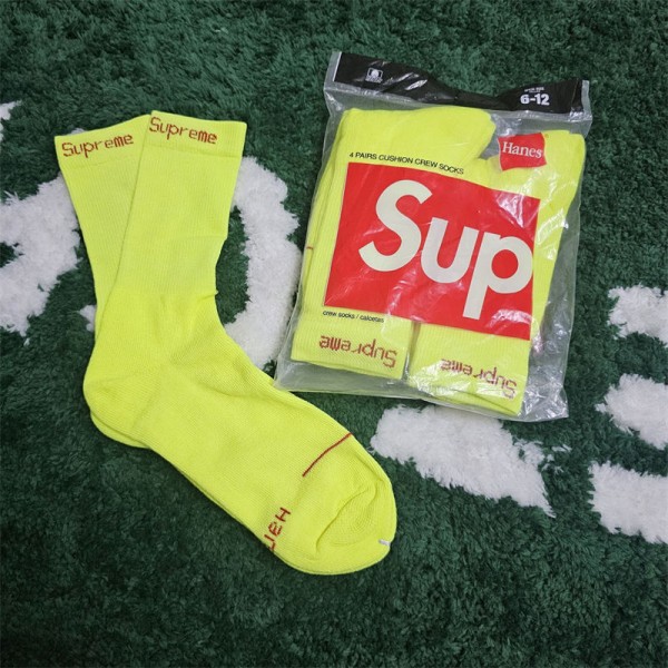 Supreme シュプリームコットン 靴下 メンズ 通気性 スポーツソックス 2足セット 女の子好き 韓国上質な コットン ソックス くつしたブランドソックス 男女兼用 ファッション