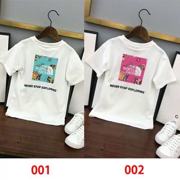 ザノースフェイス THE NORTH FACEハイブランドTシャツ キッズ 半袖 丸首 綿ｔシャツ 子供服 トップス 上着 スリーブTシャツ100 - 160cm