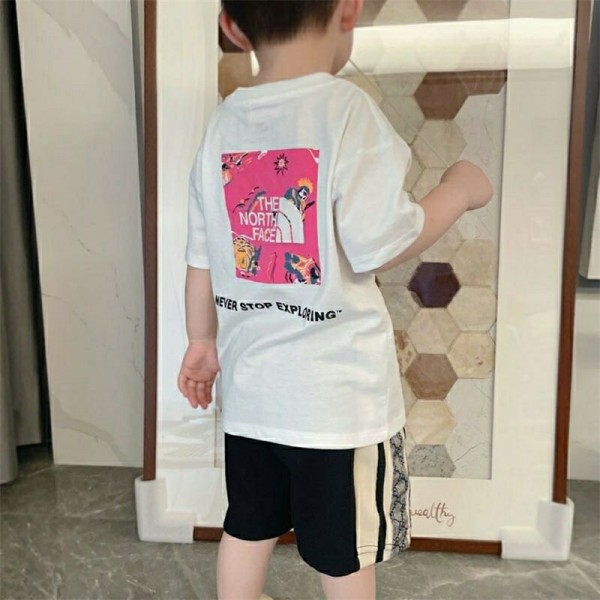 ザノースフェイス THE NORTH FACEハイブランドTシャツ キッズ 半袖 丸首 綿ｔシャツ 子供服 トップス 上着 スリーブTシャツ100 - 160cm