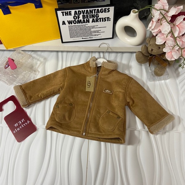 Moncler モンクレールブランドキッズ フリースジャケット 男の子 女の子 子供ボアコート 暖かい 防風防寒 ふわふわ 柔軟 両面起毛 無地 90¬140cm 春秋冬 子供服 アウター ジュニア 保温 厚手