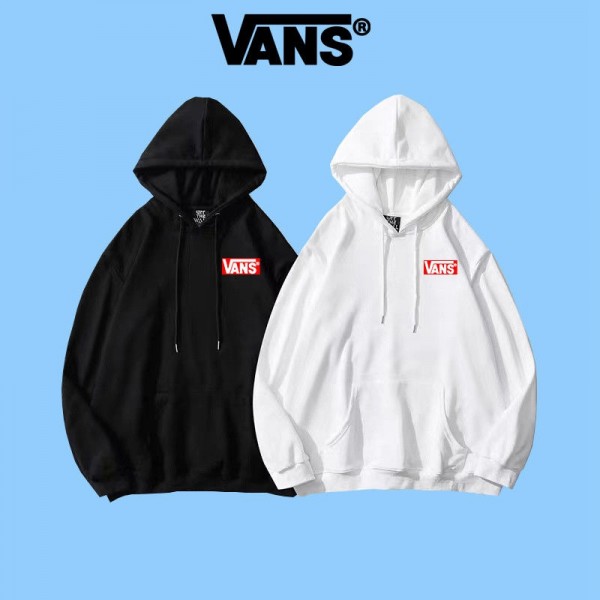 VANSブランドプルオーバーシンプル 高品質 ヴァンズ パーカー ドロップショルダー ルーズ スウェット 秋冬 コーデ フード付き カジュアル トレーナー 上着