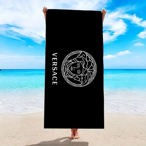 ヴェルサーチ ブランド ビーチタオル versace プールタオル マイクロファイバー バスタオル 大判バスタオル 薄手 80x160cm 速乾タオル旅行プールキャンプスポーツビーチアクセサリー休暇必需品