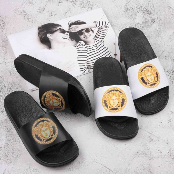 Versace ヴェルサーチブランド スリッパ レディース お出かけ用サンダルブランド室内スリッパ シャワー バス トイレ 230¬275cm ベランダ用メンズ向けスリッパ夏履きやすいレディース メンズ 室内履き スリッパ ペア カップル