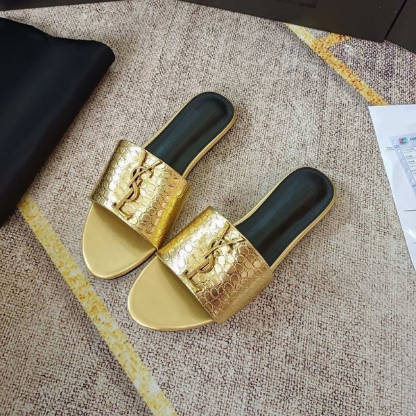 Ysl イブサンローランハイブランド ビーチサンダルブランド室外スリッパ シャワー ミュール ビーチスリッパ 夏用 涼しい 蒸れないサンダル素足レディース 225¬260CM 気質 スリッパ ペア カップル