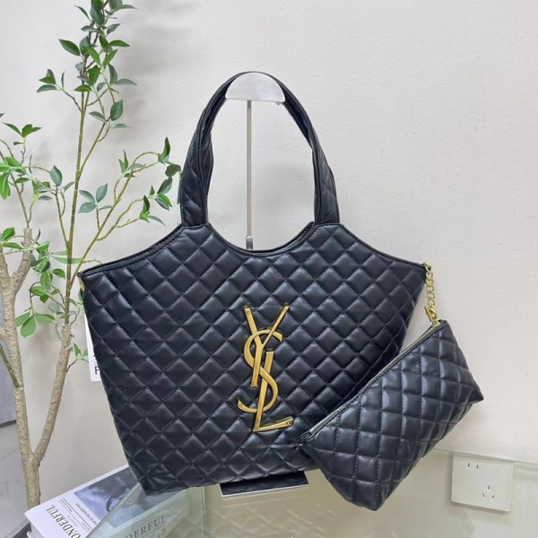 Yslイヴサンローランブランドトートバッグ レディース ハンドバッグ ミニポーチ付き かわいい おしゃれ 軽量 機能的 使いやすい 手提げバッグ 通勤 かばん マザーズバッグ 手提げバッグ