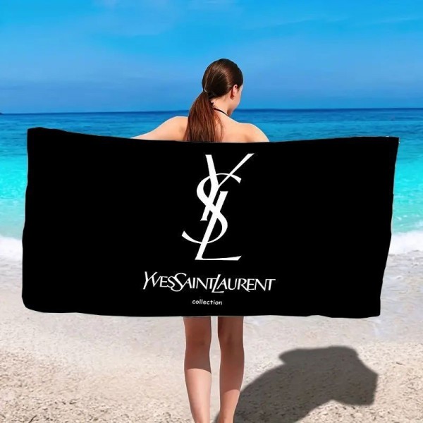 Ysl イヴサンローランビーチタオル バスタオル 激安ブランドスポーツタオル メンズ 人気 ビーチタオル軽量 ハイブランド多用途タオル レディース