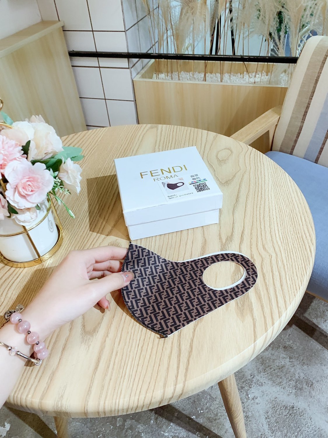 Brown LV Louis Vuitton Luxury High End Facemask – Royalty High Fashion