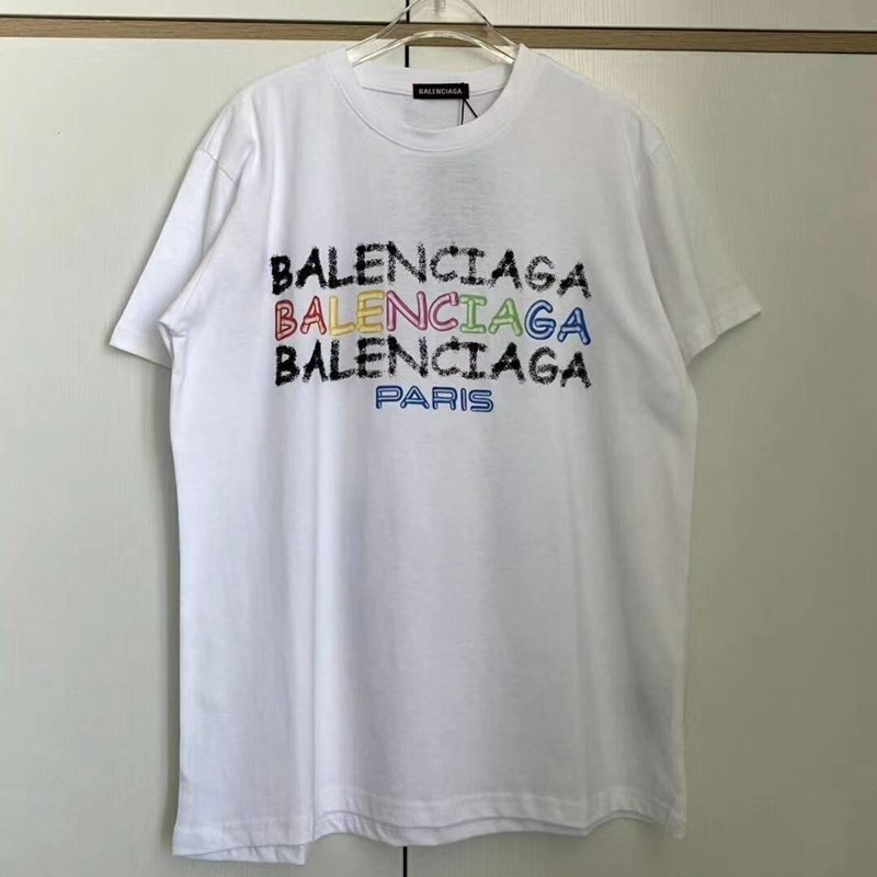 メンズレディース快適 吸汗速乾 balenciagaTシャツ落書き 