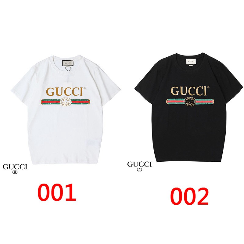 Gucci T-shirtメンズ 気質 流行 シンプル グッチ春夏 半袖オシャレ 偉大な Gucci⭐人気ロゴラメTシャツ Tシャツ/カットソー(半袖/袖なし)