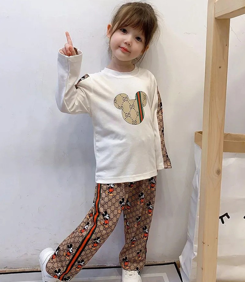 ミッキー絵柄 キッズ 子供服 セット GUCCI 長ズボン おしゃれ