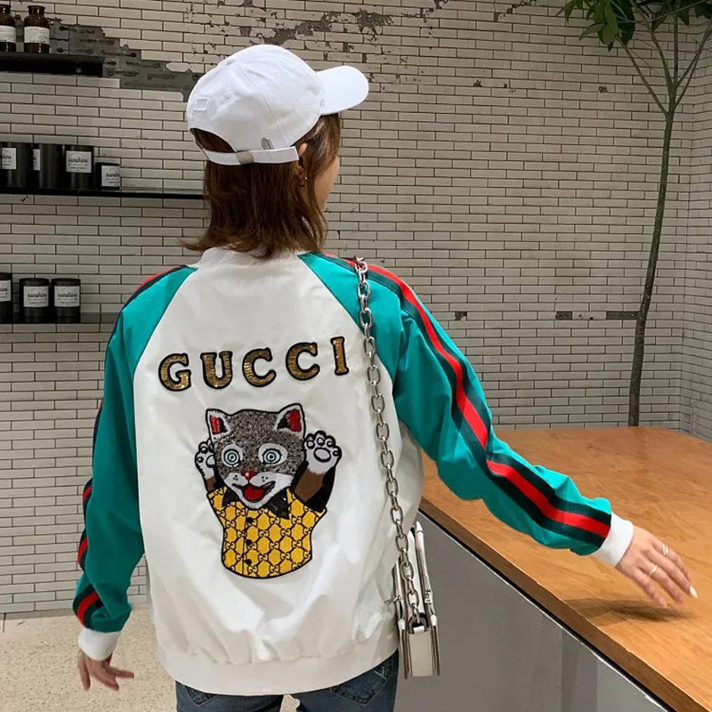   Gucci ジャケットネゴ柄 女性に向け長袖おしゃれ 