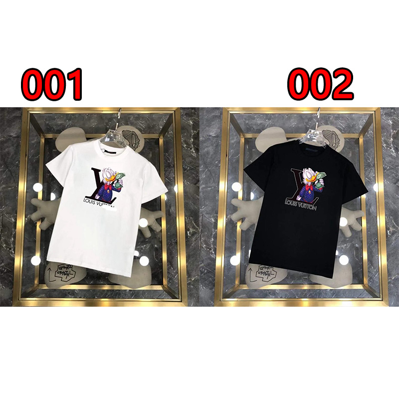 Louis Vuittonブランド半袖tシャツストリート高品質コットン丸首 