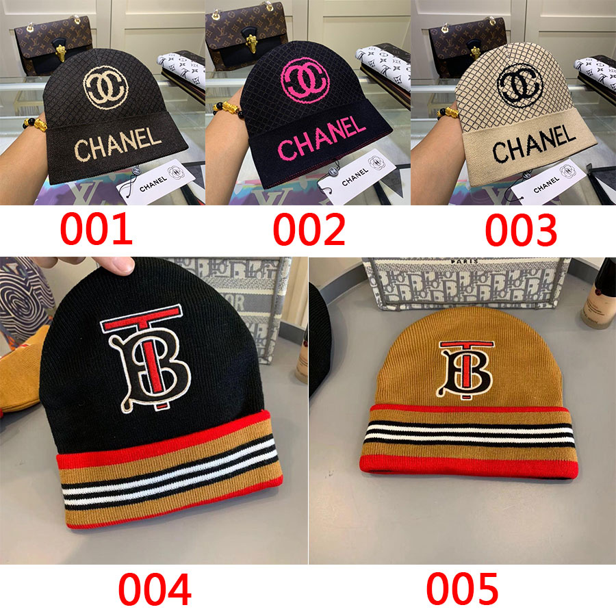 burberry chanel モノグラム 帽子 ブランド ハット ニット製 韓国風 
