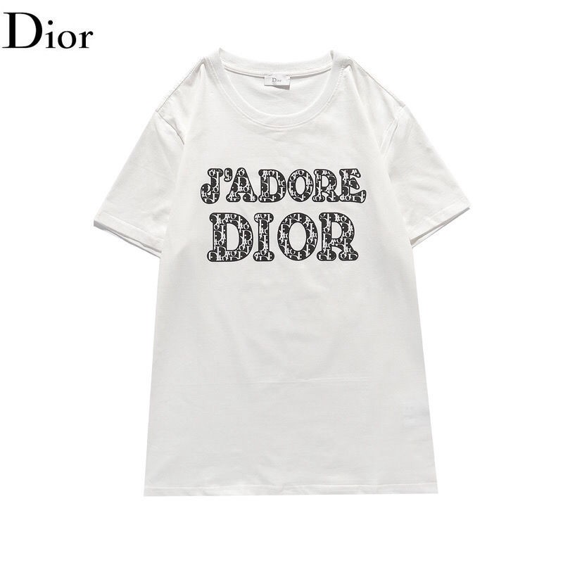 ディオール ブランドTシャツコピーDior半袖 コットンtシャツ春夏ジェンダーレストップスファッション高級感Tシャツ カジュアル 白黒