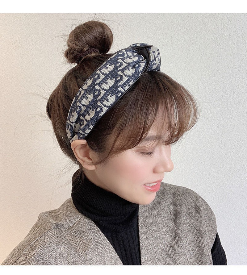 ディオールブランド可愛いカチューシャフェンディシンプル幅広ヘアバンド韓国風リボン 髪飾り