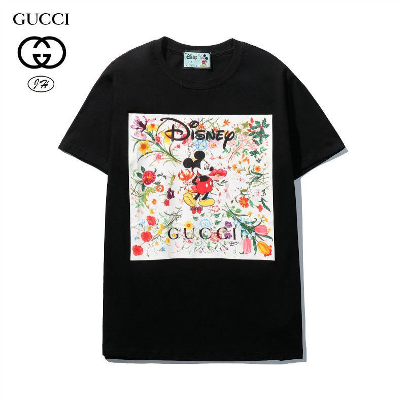 Gucci男女カップルtシャツかわいいゆったりコットントップス