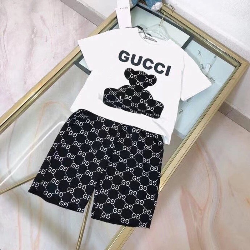 Gucci半袖ｔシャツ半ズボン上下セット男女兼用カジュアルキッズ服