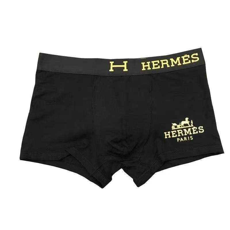 エルメスブランド男性ボクサーパンツ快適なコットンブリーフHermesロゴメンズ5色 パンツ高品質な下着