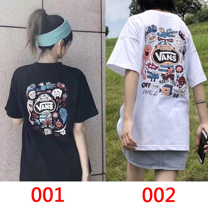 ヴァンズファッション男女ゆったり半袖ｔシャツ