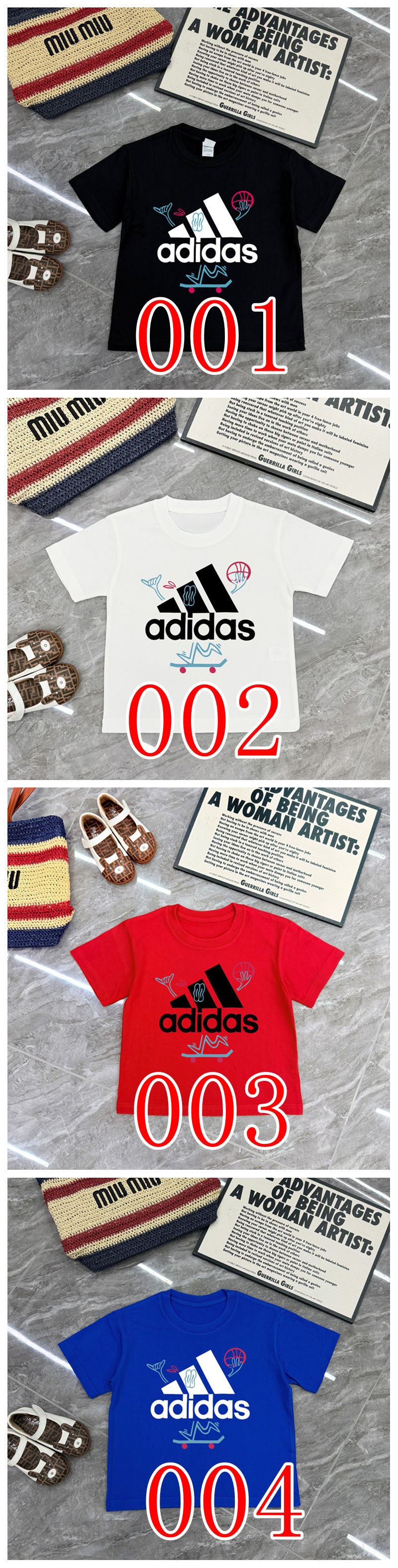 アディダスキッズ半袖tシャツ