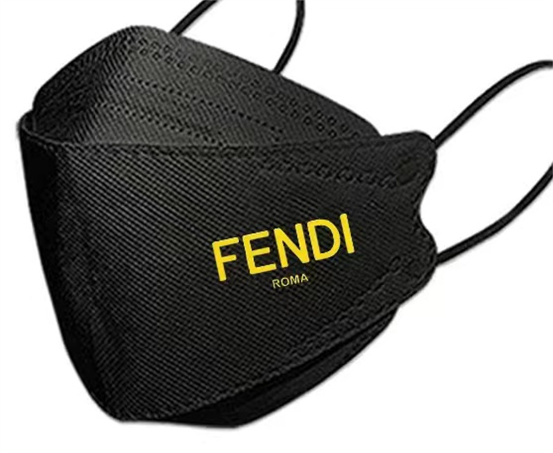 フェンディブランド使い捨てマスク ファッション簡約 黒白 不織布マスク3層 立体構造フェイスマスク FENDI 紫外線カット花粉症 飛沫 コロナ対策マスク