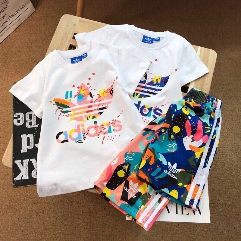 アディダスキッズtシャツ半パンツ上下セットハイブランド肌に優しい