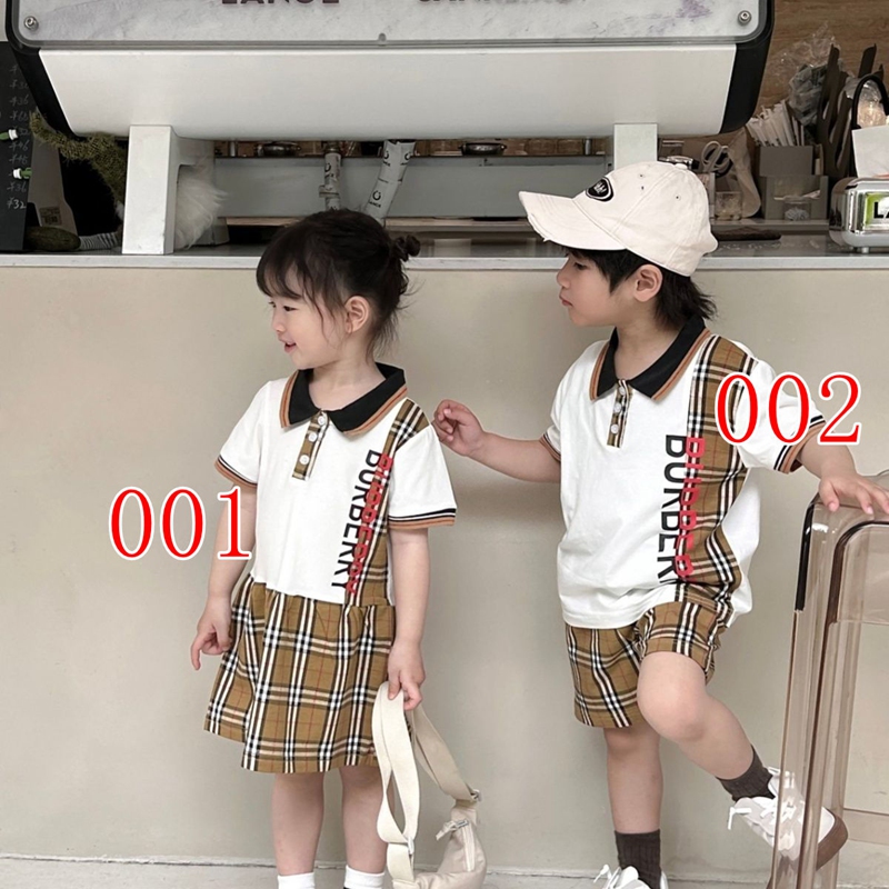 バーバリーチェック柄 キッズセットアップ