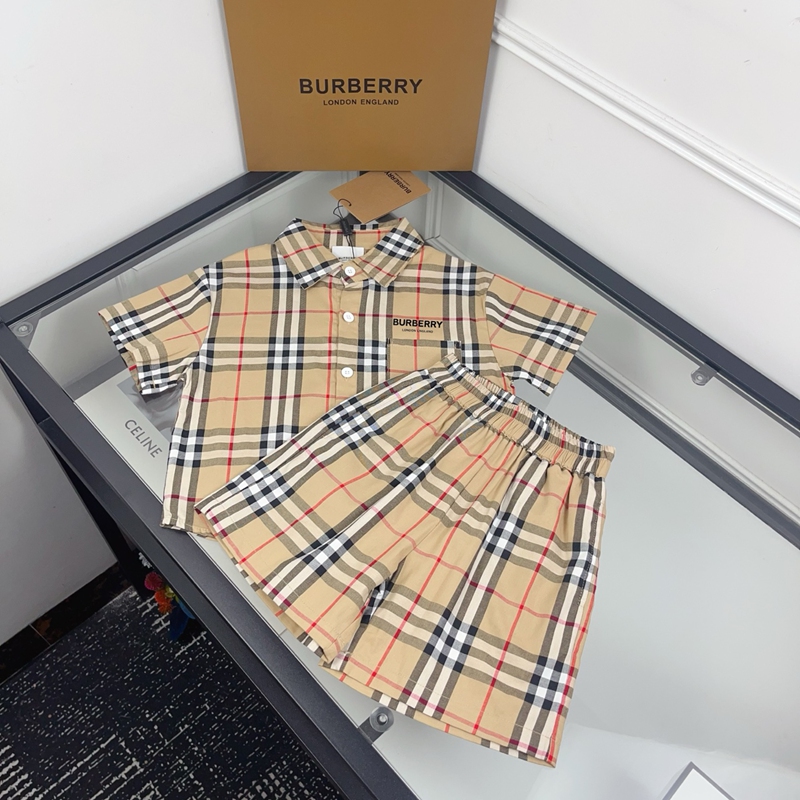 ブランドBurberry子供服チェック柄シャツ
