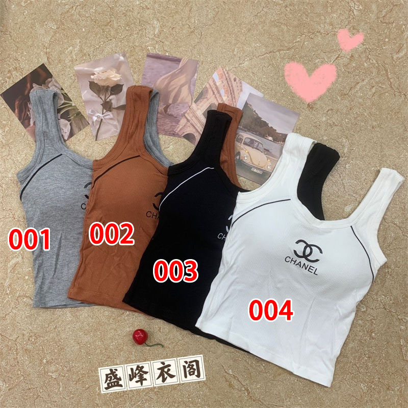 シャネルカップ付きタンクトップ
