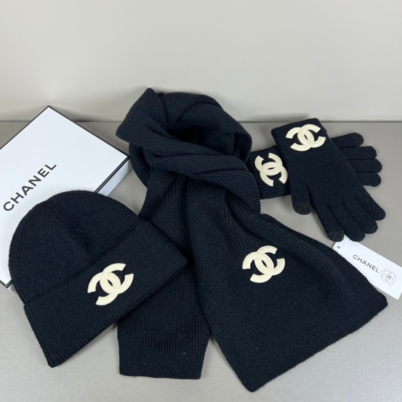 Chanel ニットマフラースカーフ