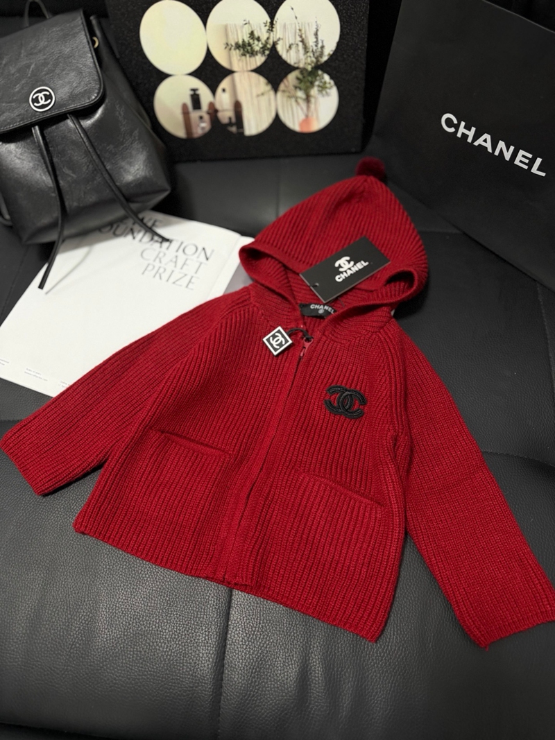 シャネル子供ニットパーカー 春秋