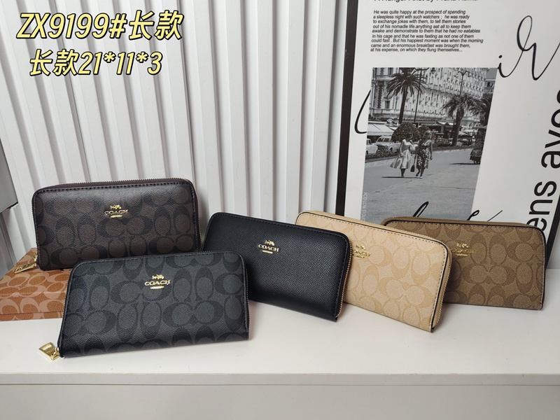 CoachブランドPU革ウォレット